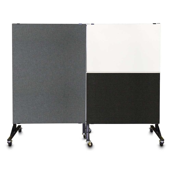 Enclosed Corkboard, 3 Door, 96"x48", 4" Fra, UV3427-BLACK-FORBO